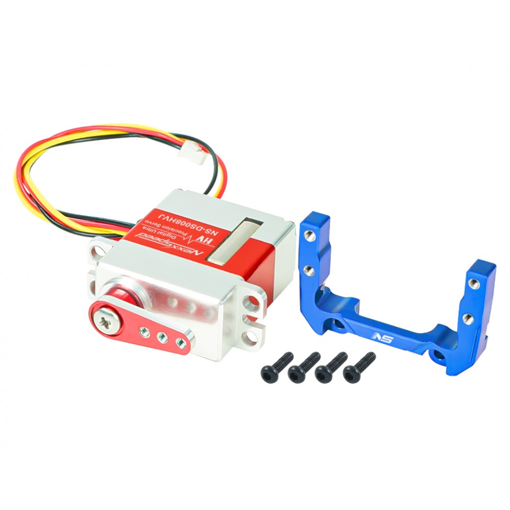 Precision HV Micro Servo Full Metal Gear w/ Servo Mount (BLUE) FMS FCX24