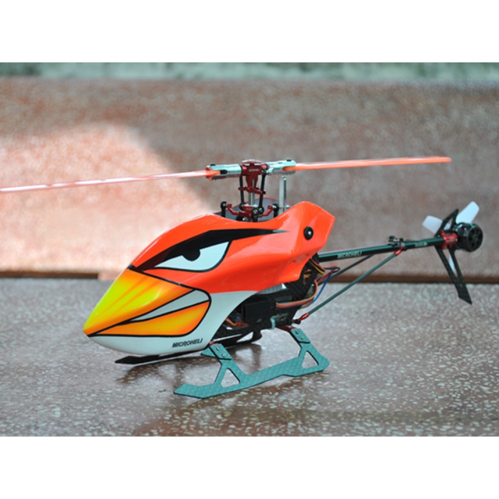 Microheli Blade 130 S Silver Aluminum Carbon Tail Motor Mount W/ Fin MH-130S025